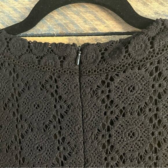 Charter Club Black Crochet Dress Size Medium‎ Petite - Picture 8 of 12